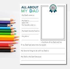 Read online books for free new release and bestseller Father S Day Printable Fill In Sheet From Thirty Handmade Days