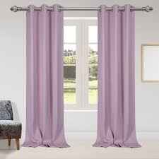 Use of plant and flower element make the design looks. 2 Pcs 42 X 95 Inch Solid Blockout Thermal Insulated Grommet Curtain Panels Purple Piccocasa Target