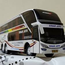 Gambar bus tingkat sinar jaya. Miniatur Bus Bis Mainan Bus Bis Sinar Jaya Sr 2 Double Decker Shopee Indonesia