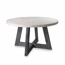 Round kitchen table sets can be something very special, both when it comes to the decor and to the mood the round tables create. Saltaire Industrial Round Large Dining Table For 6 People Patina Concrete Acacia Wood Roseland Furniture