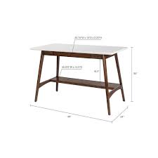 Top 10 best mid century modern desks. Avenu Desk Off White Pecan Mid Century Wood Desk Mid Century Desk Desk