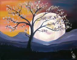 How To Paint Purple Mountain Moon 24 Oct 2018 Painting With A Twist Painting Painting Class Art