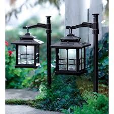 Sold by tekcom shop usa. Led Solar Path Lantern With Shepherd S Hook In Bronze Set Of 2 Walmart Com Walmart Com
