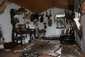 Trophy room of a serial animal killer. Trophy Room Pictures Trophy Rooms Room Pictures Hunting Room