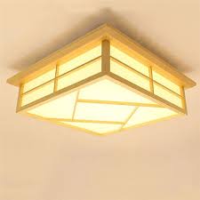 Creative Wooden Ceiling Light Japanese Led Ceiling Light Bedroom Study Lighting Ceiling Lights Led Ceiling Lights Bedroom Ceiling Light