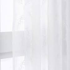 【fresh design】our semi sheer curtains use the fresh colors that. Buy Tree Branch Leaf Sheer Curtains Rod Pocket Embroidery Branch Pattern Curtains 63 Inch Length For Bedroom Light Filtering Privacy Voile Drapes 52 X 63 Inch 2 Panels White Online In Vietnam B08jc9x1rq
