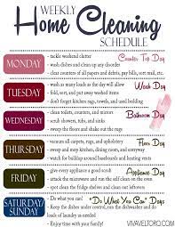 A Quick Efficient Home Cleaning Routine Free Printable Weekly Home Cleaning Schedule Cleaning Hacks Cleaning Routine Cleaning Schedule Printable