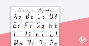 writing the alphabet chart