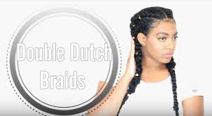 Natural braided hairstyles like double braids (a hairstyle with just two braids) and box braids. Styledbykami Dutch Braids Natural Hair Mag