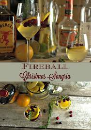 This Fireball Sangria Recipe Is A Crisp White Wine Sangria With A Strong Cinnamon Flavor Subtle Hit Holiday Drinks Christmas Sangria Recipes Christmas Sangria