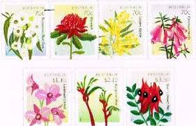 Was in civic plaza when i did the outline of the flower and gemima williams did the water colour. March 24 2014 Australia Post Issued A Set Of Seven Postage Stamps Showing The National State Floral Emblems T Flower Stamp Australian Flowers Kangaroo Paw