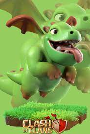 Baby Dragon Boa Noite Com Reflexao Desenhos Clash Royale Clash Of Clas