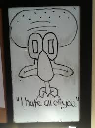 Squidward Tentacles Dry Erase Board Drawings Dry Erase Board Art White Board Drawings