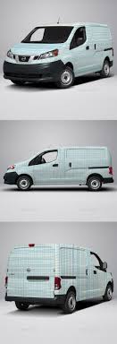 This 2015 Nissan Nv 200 Delivery Van Wrap Mockup Is A Fully Layered Photoshop Psd File That Allows You To Change Every Aspect Car Wrap Van Wrap Mockup Design