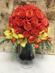 Be careful when sending flowers to someone in a relationship, as this may cause unnecessary tension and questioning, especially if the think about the type of flowers you want to send, red roses might be appropriate for someone you want to be romantically involved with but the same would. Citrus Delicacies In Miami Fl Yosvi Flower Arrangements Orange Roses Fall Flowers