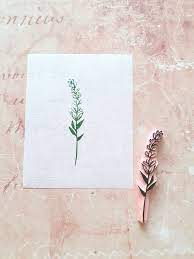 Lavender Rubber Stamp For Wedding Invitation Rustic Etsy Flower Stamp Paper Lovers Stamp
