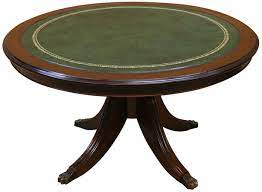Browse brown glass, round, square, wood & marble coffee table styles at furniture.com. Leather Top Reproduction Round And Oval Coffee Tables Mahogany Yew A1 Furniture