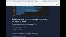 How to COMMENT or UNCOMMENT MULTIPLE LINES in VS CODE? Shortcut ...