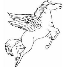 Flying Pegasus Coloring Page Horse Coloring Pages Horse Coloring Fly Drawing
