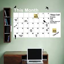 Dry Erase Monthly Calendar To Do List Wall Decal Dry Erase Wall Calendar Wall Decals Dry Erase Calendar