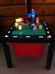 Ikea Hack Lack Duplo Table I Used Electrical Tape For The Road And Trofast Runners And Draw To Store The Endless Amount O Lego Ideeen Peuterkamers Speelkamer