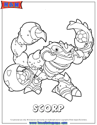Skylanders Swap Force Scorp Coloring Page Coloring Pages Star Coloring Pages Detailed Coloring Pages