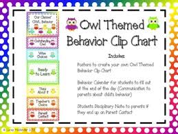 Behavior Clip Chart Pack Owl Themed