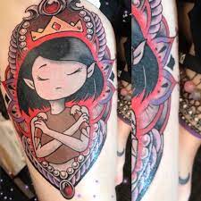My Leg Is Still Very Swollen And Red I Apologise Aaaaaaaaa But I Got My Super Cute Thigh Marceline Tattoo Adventure Time Tattoo Adventure Time Marceline