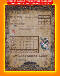 Syair Adstogel Hk 8 Desember 2020