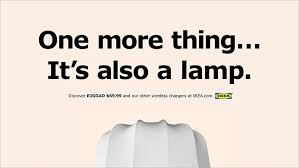 Ikea Piggybacks On Apple With Playful Ads For Its Wireless Charging Lamp One Of The Great Things About Ikea Is That It S N Ikea Wireless Charging Lamp Lamp