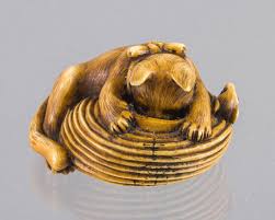 Alley cat lane antiques and collectibles. Lot A 19th Century Japanese Ivory Netsuke Of A Cat 7 8 X 1 3 4 X 1 3 4 In 2 2 X 4 5 X 4 5 Cm