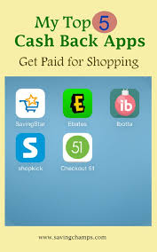 My Top 5 Cash Back Apps Use Those Apps To Get Paid For Shopping Earn Money Online Fast Earn Money Online Money Online