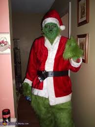 The steps are simple, start with a base grinch set, add some green fur and you will be the most grumpy part of. Homemade Grinch Adult Costume