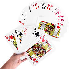 Standard decks normally contain two or more additional cards, designated jokers, each depicting a traditional court jester. Amazon Com Giant Jumbo Deck Of Big Playing Cards Fun Full Poker Game Set Measures 5 X 7 Toys Games