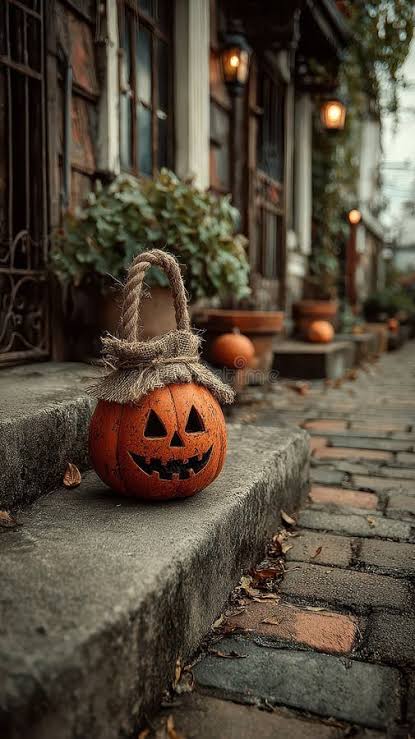 Charming Jack O Lantern in a Rustic Alleyway Stock Photo - Image of autumn, outdoor: 409037236