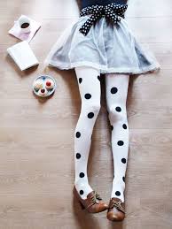 Black And White Polka Dot Dress With Black Tights Lovely Tights Fashion Cute Outfits Clothes