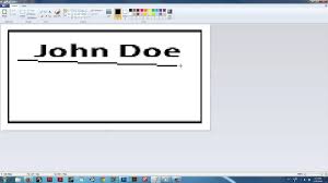 Standard business card size in the u.s. How To Make A Business Card In Paint Digital Art Ms Paint Youtube