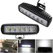 Dc12 24v 6leds 18w 6 Inch Work Light Car Led Spotlight Truck Modified Lamps Ultra Thin Strip Lights Yk K005