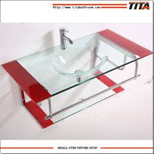 Contemporary ensuite family bathroom with modern bath tub with glass panel, ceramic wash basin and mirror in beige. Bathroom Sinks Hand Wash Basin Glass Sinks Bathroom Glass Curio Cabinet T 1 China Bathroom Sinks Hand Wash Basin Glass Sinks Bathroom Made In China Com