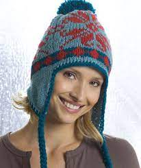 Ear Flap Hat Knitting Pattern Red Heart Knitted Hats Ear Flap Hats Hat Knitting Patterns