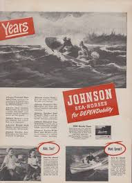 2 page 1948 johnson outboard motor ad boating retro