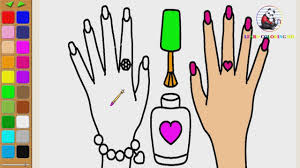 How To Draw Nail Polish Coloring Page For Kids I Learn Coloring Book Wit Coloring Pages For Kids Learning Colors Coloring Books