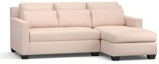 Upholstery is the work of providing furniture, especially seats, with padding, springs, webbing, and fabric or leather covers. Pottery Barn York Square Arm Deep Seat Upholstered Sofa Chaise Sectional Shopstyle