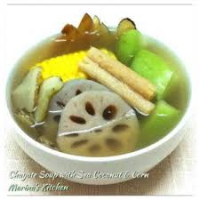 Chayote Soup With Sea Coconut Corn Yummy Asian Food Savoury Food Food