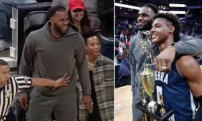 ✔ subscribe to espn on thexvid. Lebron Goes Wild As His 15 Year Old High School Basketball Player Son Bronny James Scores Wins Mvp Daily Mail Online