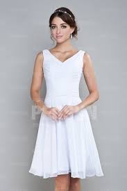 Robe de cocktail froncée col en v satin élastique courte ceinture robes pas. Petite Robe Blanche Courte Col V Mousseline Pour Invitee Mariage Robespourmariage Fr