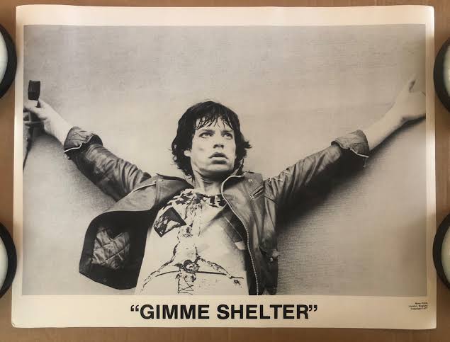 Original Vintage 1977 Gimme Shelter Mick Jagger Poster Rolling Stones Music  Memorabilia - Etsy