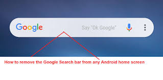 How To Remove The Google Search Bar From Any Android Home Screen You don´t have to scroll top again for making or changing your search or parameters in it. search bar from any android home screen