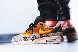 Nike Air Max 1 Atmos Safari By Jeffery Sweetsoles Sneakers Kicks And Trainers On Feet Sport Shoes Fashion Nike Free Shoes Nike Air Max