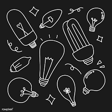 Black And White Light Bulb Border Creative Light Bulb Doodle On Black Background Vector Collection Free Image By Rawpixel Com Marinemynt